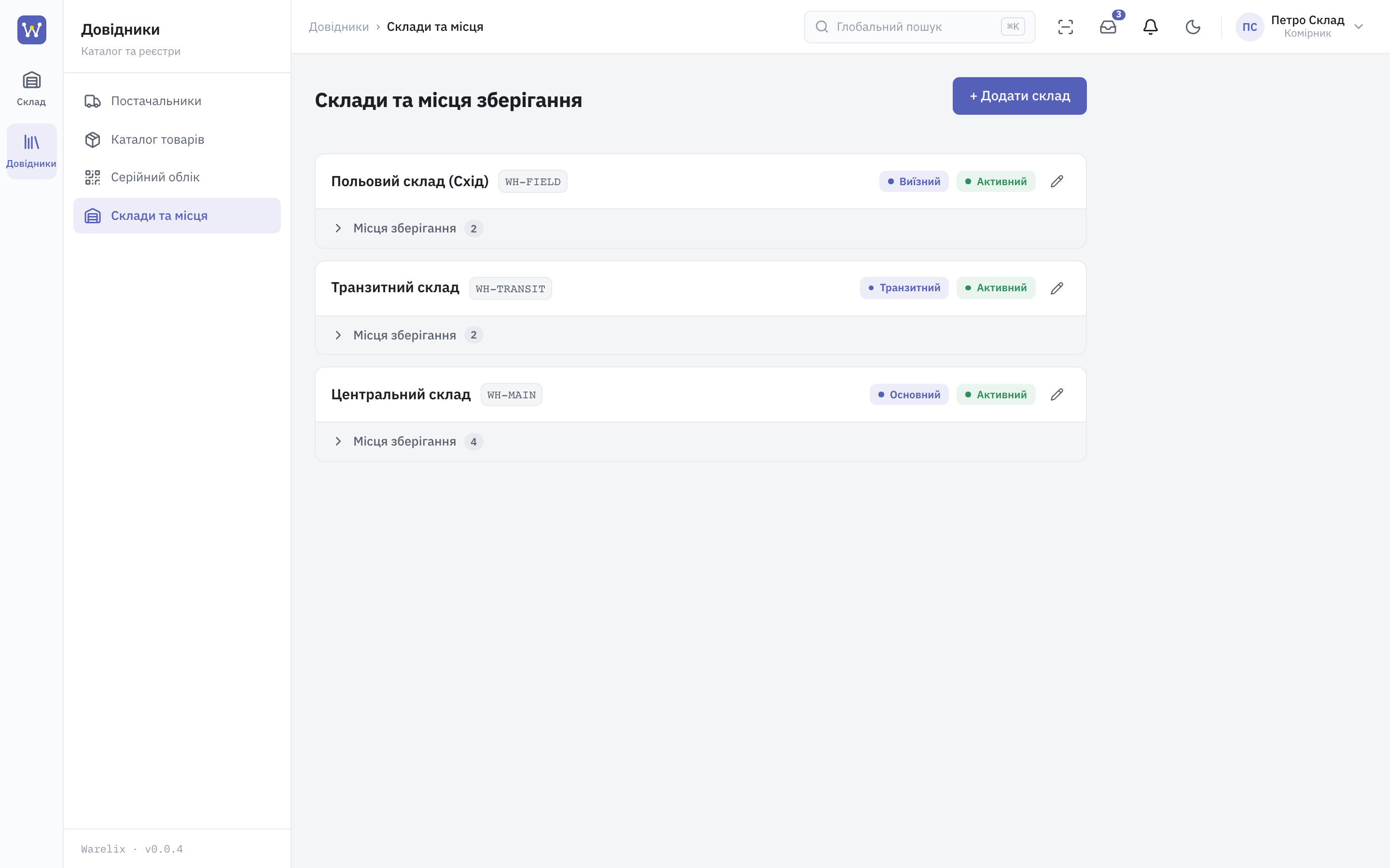Склад комірника